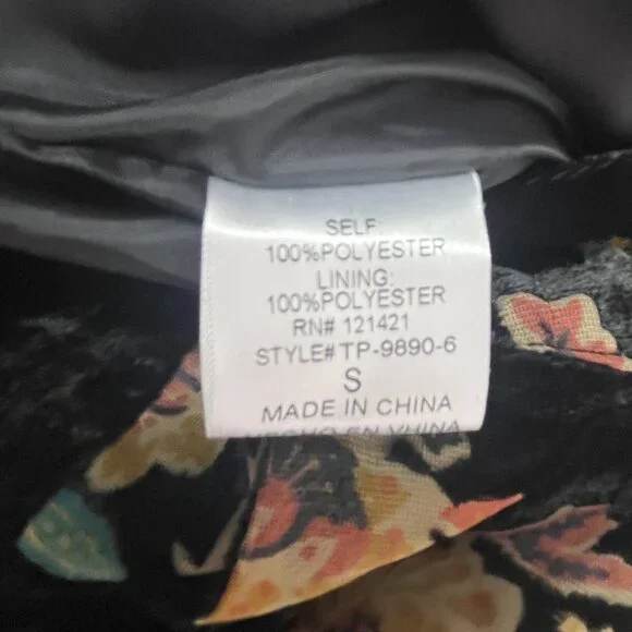 2/$30 Ellison Burnout Velvet Floral Pants Small NWT - Picture 6 of 7